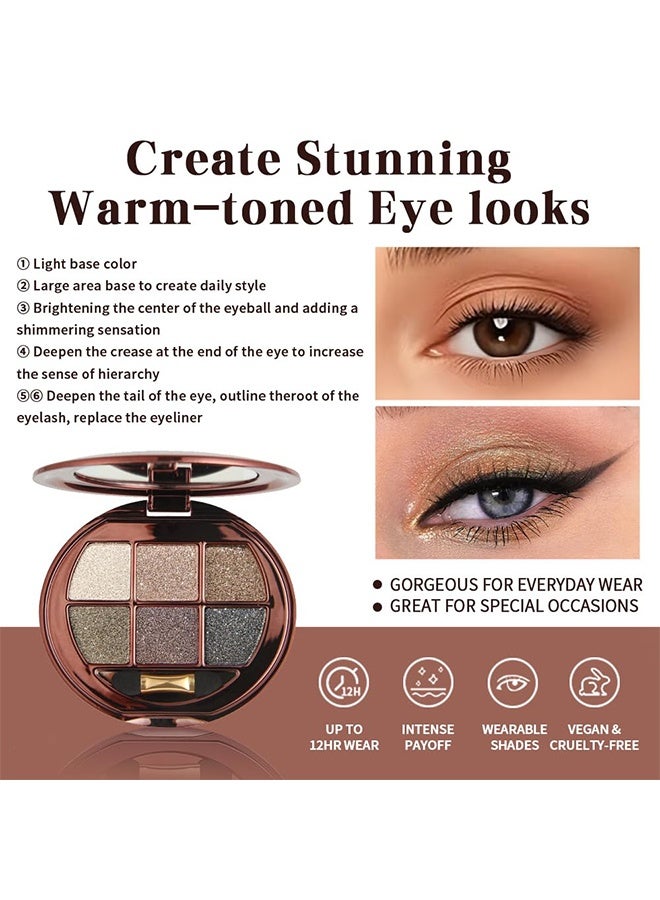 دايموند أظلال عيون بست ألوان، لوحة ظلال عيون معدنية لامعة ومرصعة باللمعان، مجموعة ظلال عيون بدرجات باردة وحيادية، ظلال عيون عالية الصبغة لتأثير دخاني وهالة، لوحة ماكياج عيون لامعة قابلة للدمج وطويلة الأمد للحفلات والإطلالات الليلية الجذابة #01 - Image 4